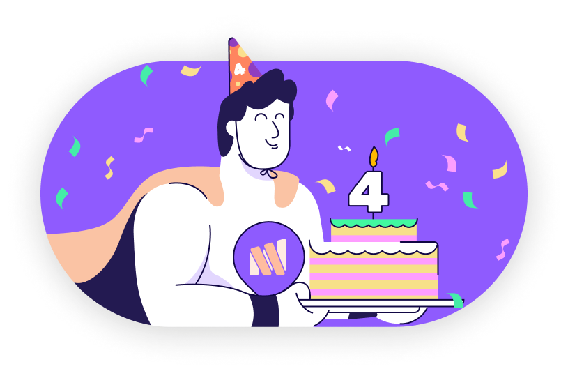 Imagem de aniversário de 4 anos da SuaMEi
